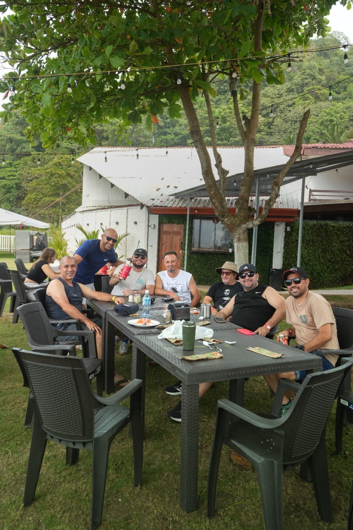 Outdoor setup for a corporate group