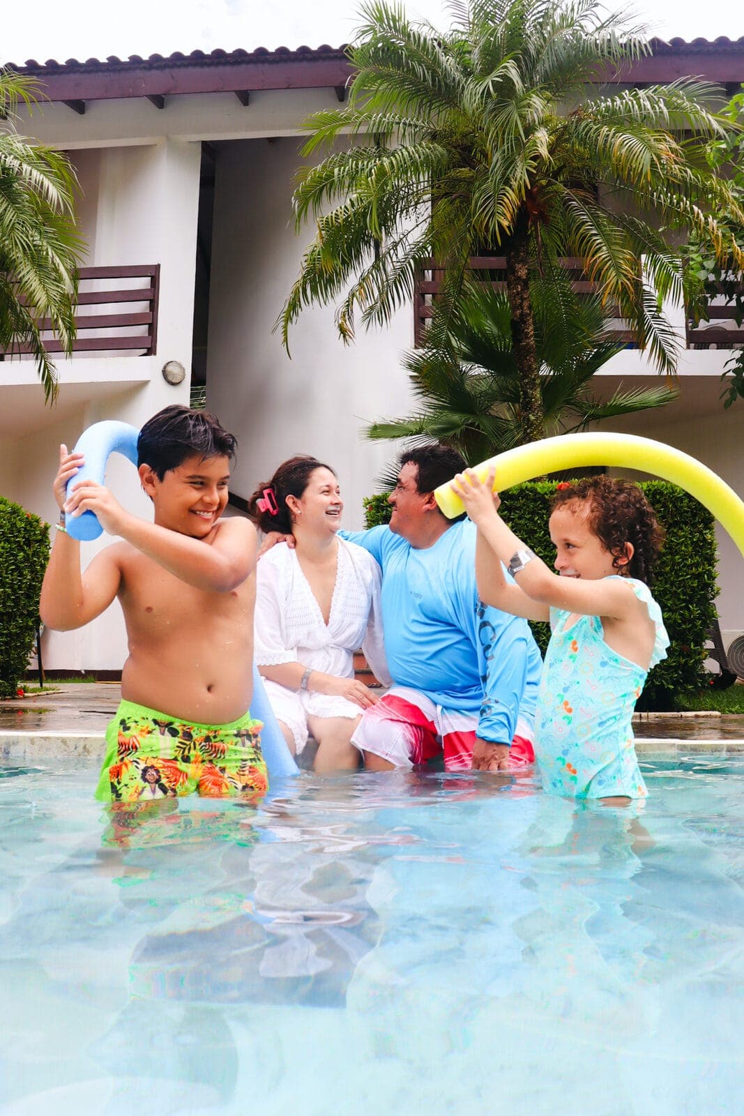 Family enjoying the hotel pool
